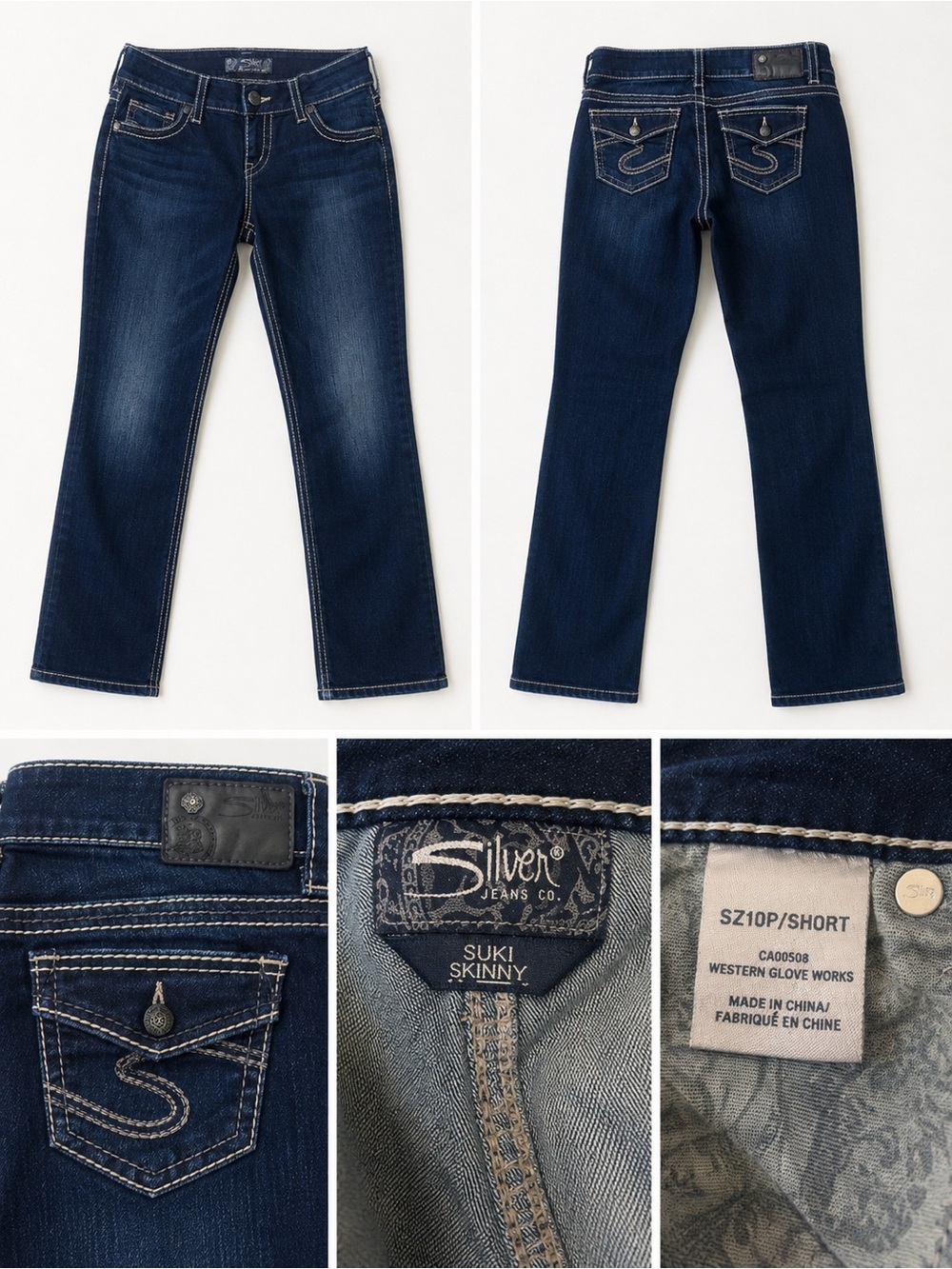 Silver Jeans Suki Skinny women’s  Jeans - Indigo Blue Wash 10 P Short